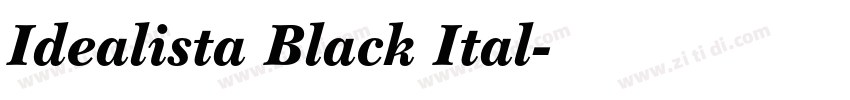 Idealista Black Ital字体转换 Idealista Black Ital字体转换